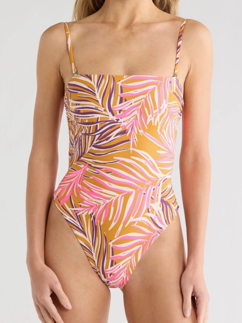 Maaji Reversible One-Piece Swimsuit in Pink & Mustard NWT